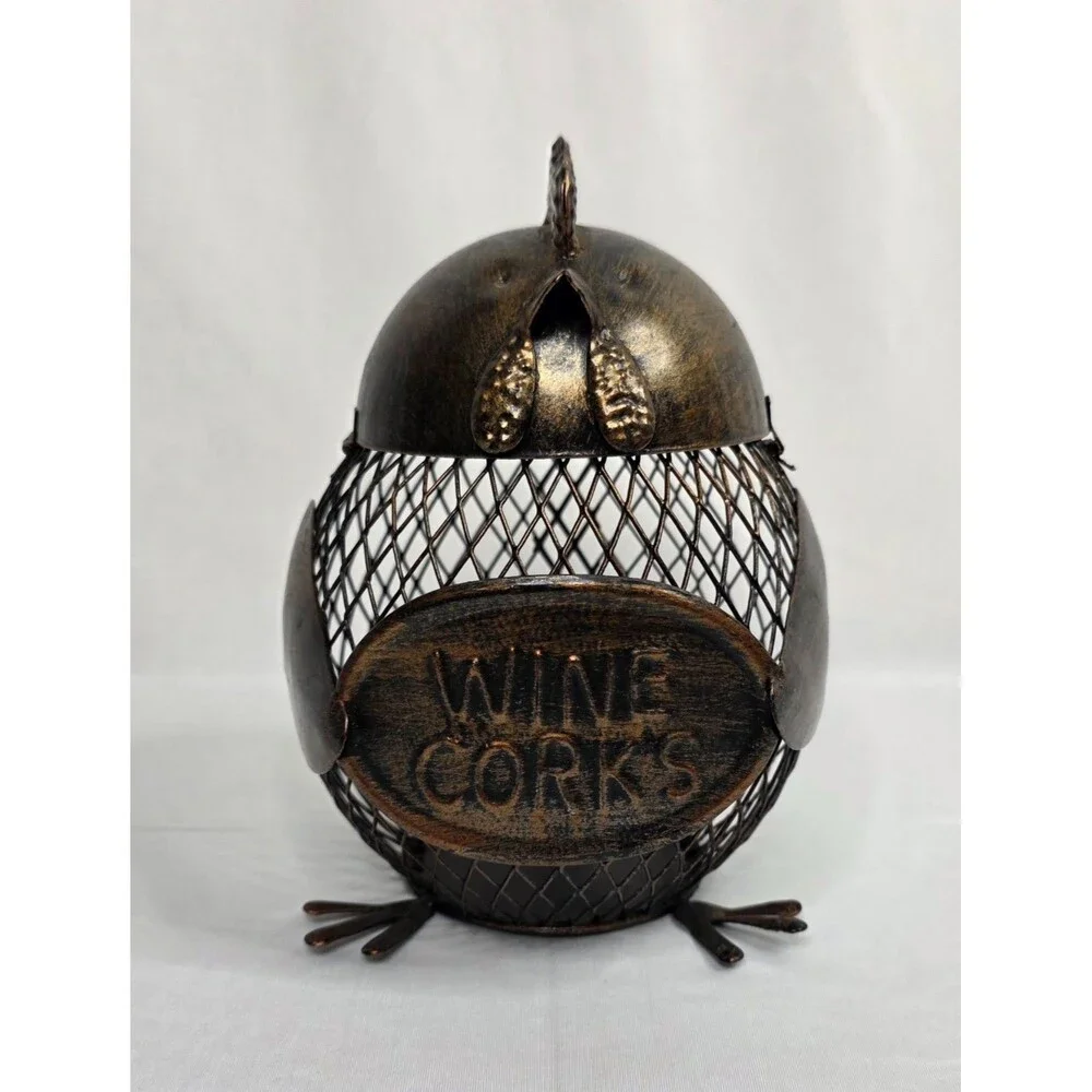 True Gobble Hen Cork Holder Metal Chicken Wine Cork Holder Rustic Farmhouse